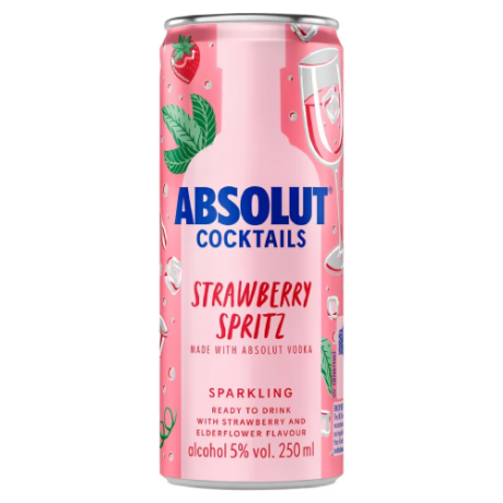 Absolute cocktails strawberry spirtz 250 ML