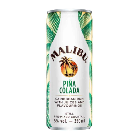 Malibu Pina colada cocktails 250 ML