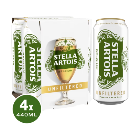 Stella Artois unfiltered 4*440 ML