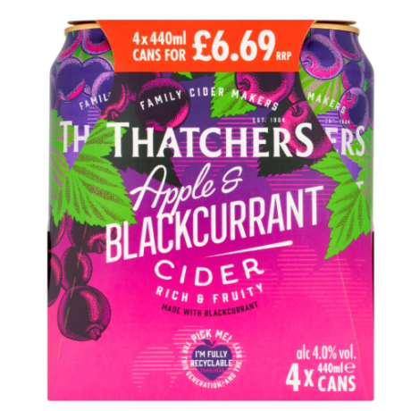 Thatchers apple & black current 4*440 ML