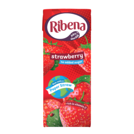 Ribena strawberry no added sugar 250ml