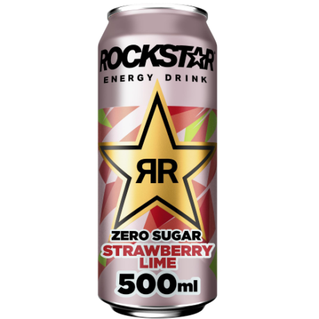 Rock star energy strawberry lime zero sugar 500ml