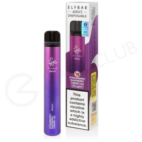 Elf Bar Strawberry Raspberry Cherry Ice 600 V2 1S